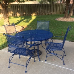 Navy Blue Patio Set