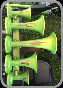 Powder coated air horns